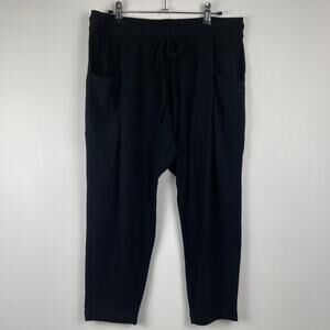 Anthropologie Michael Stars Black Cropped Sweat Pants NEW Medium